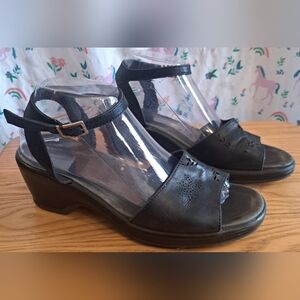 Dansko Black Leather Sandals